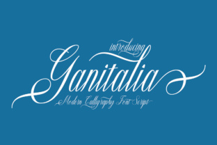 Ganitalia: A Script Font for Elegant Craft Projects