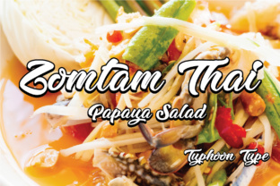 Zomtam Thai: A Bold, Elegant Script Font for Editorial Moments